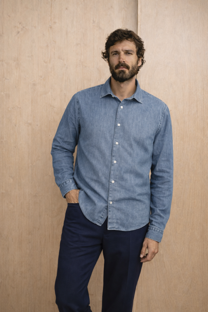 camicia casual da uomo in cotone made in italy