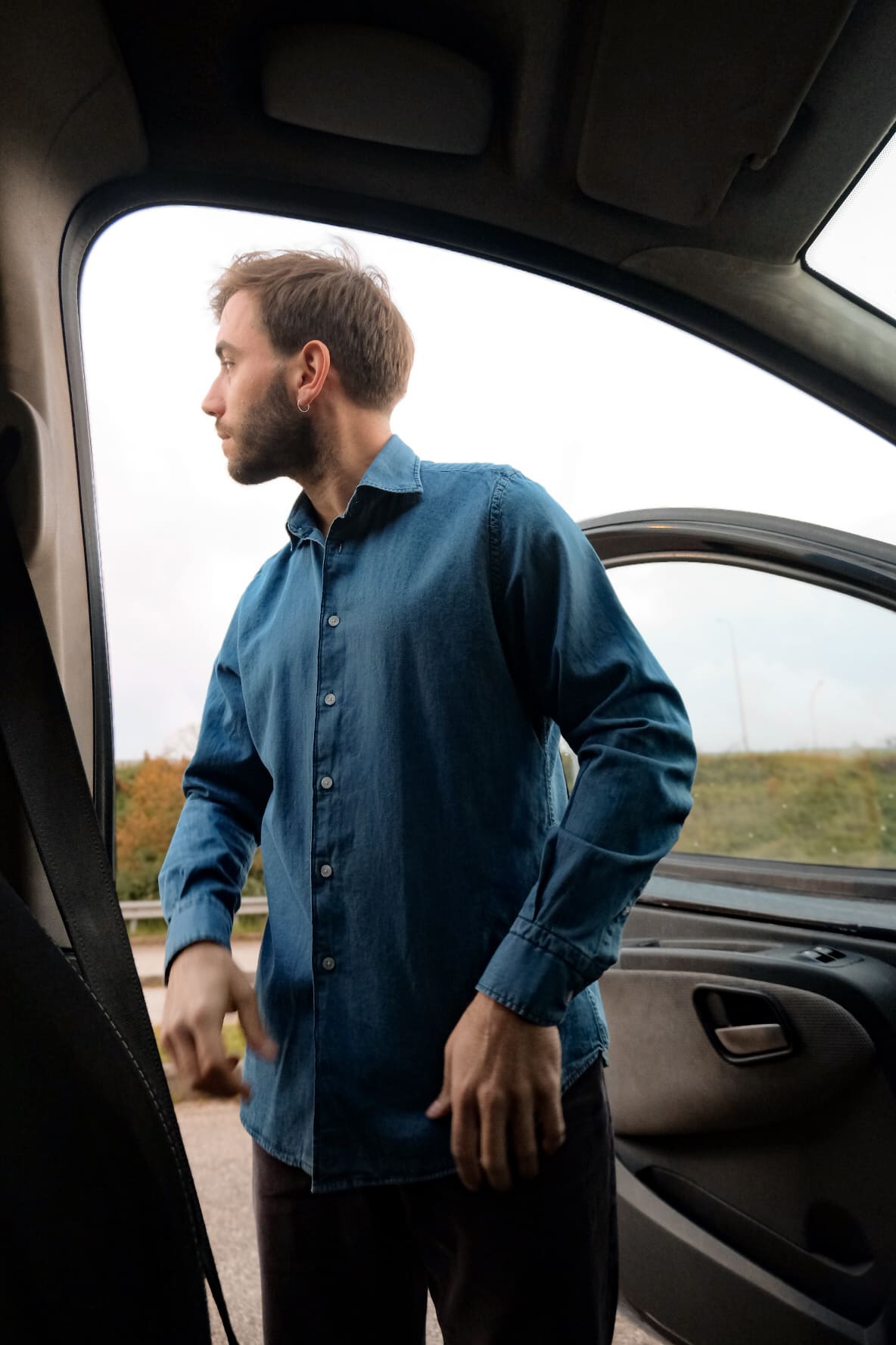 camicia casual da uomo in cotone made in italy