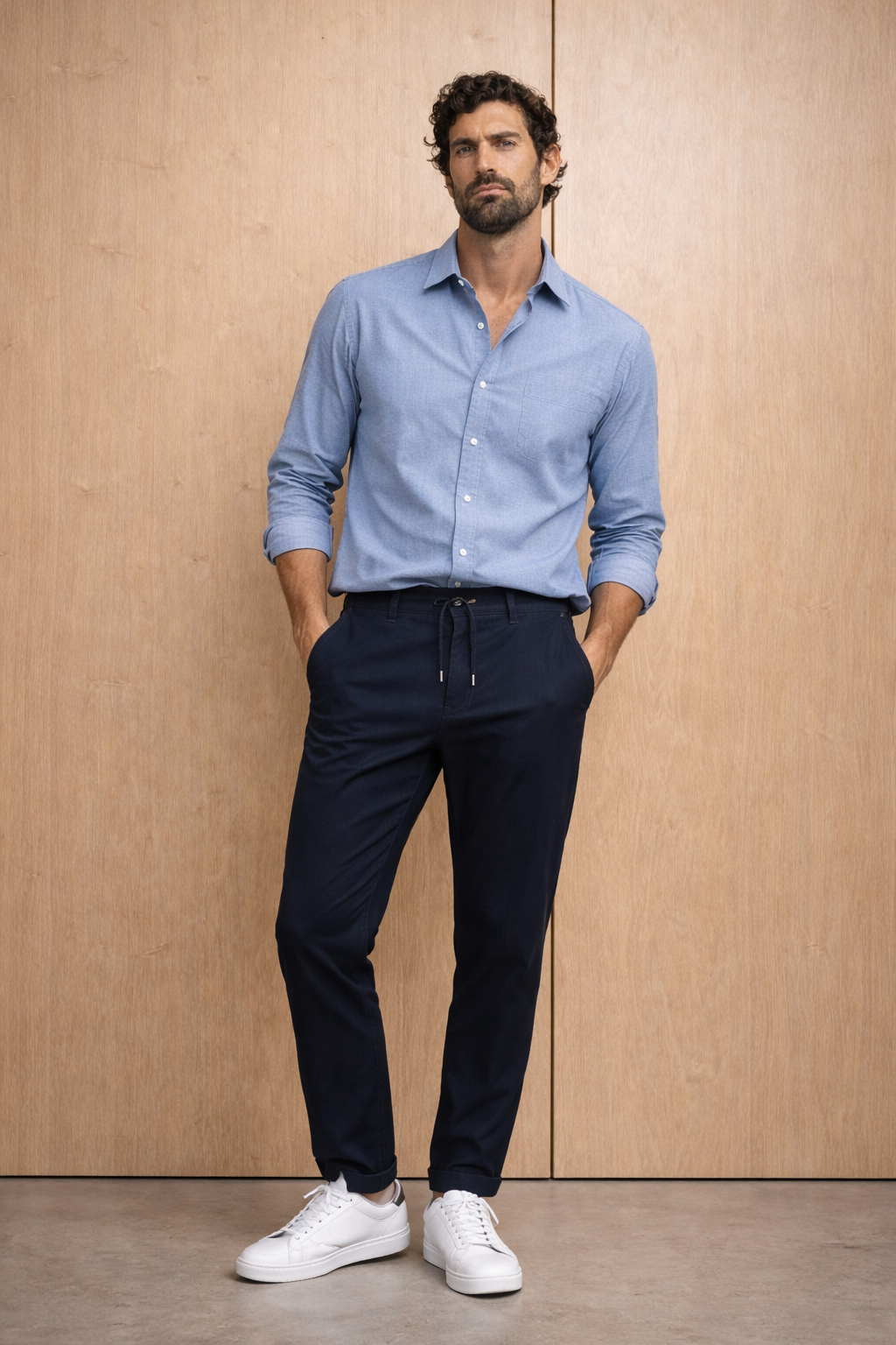 pantalone-tessuto-tecnico-uomo-made-in-italy-blu-no-iron-dettagli