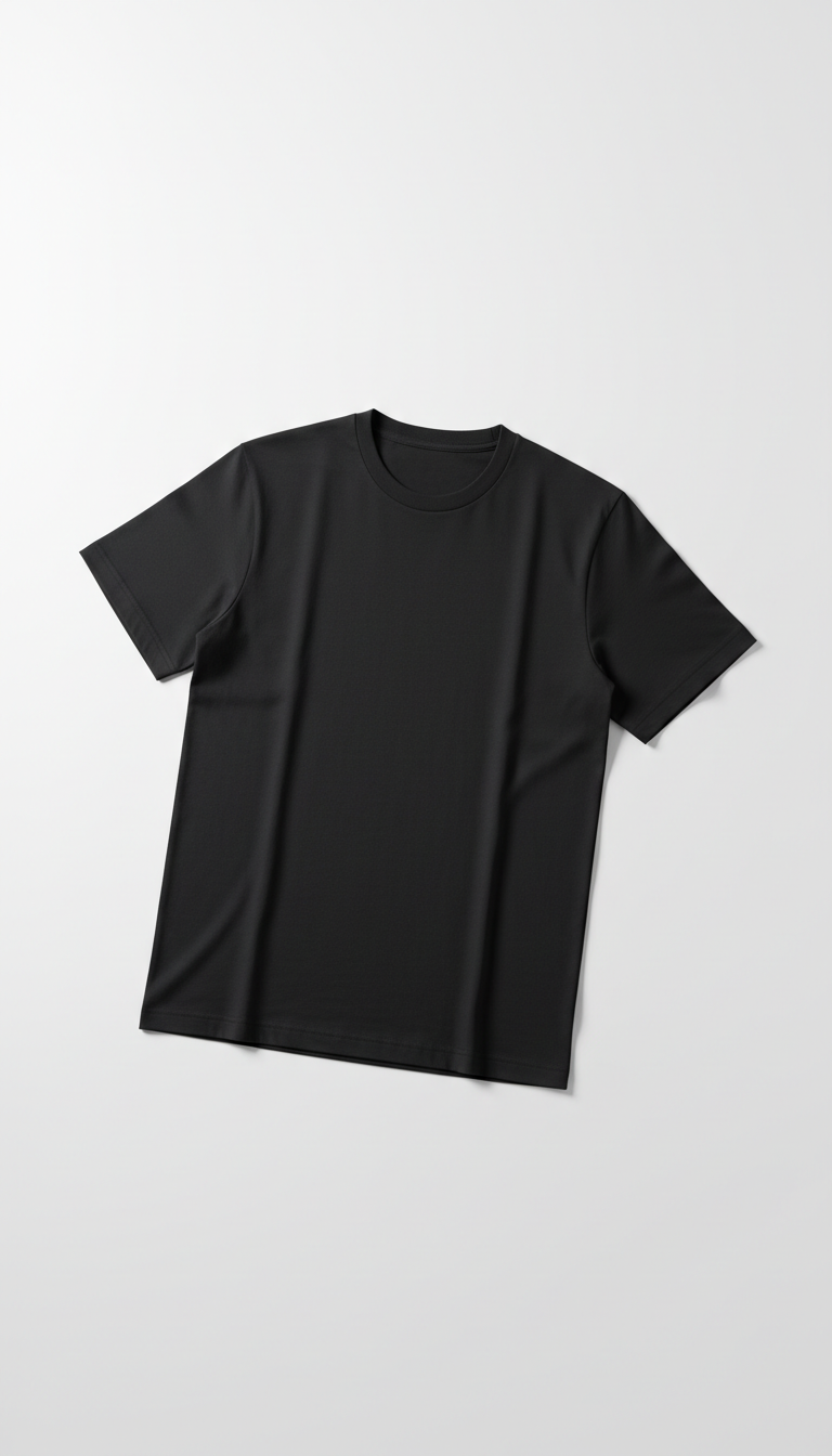 Camicia nera cotone fine