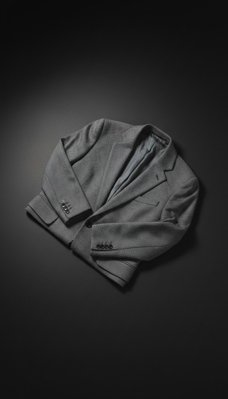 Giacca lana leggera grigio pietra
