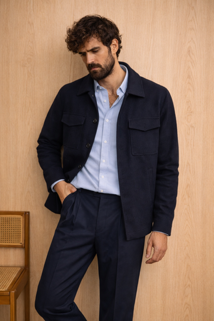 GIACCA-PANTALONE-CAMICIA-INDOSSATA