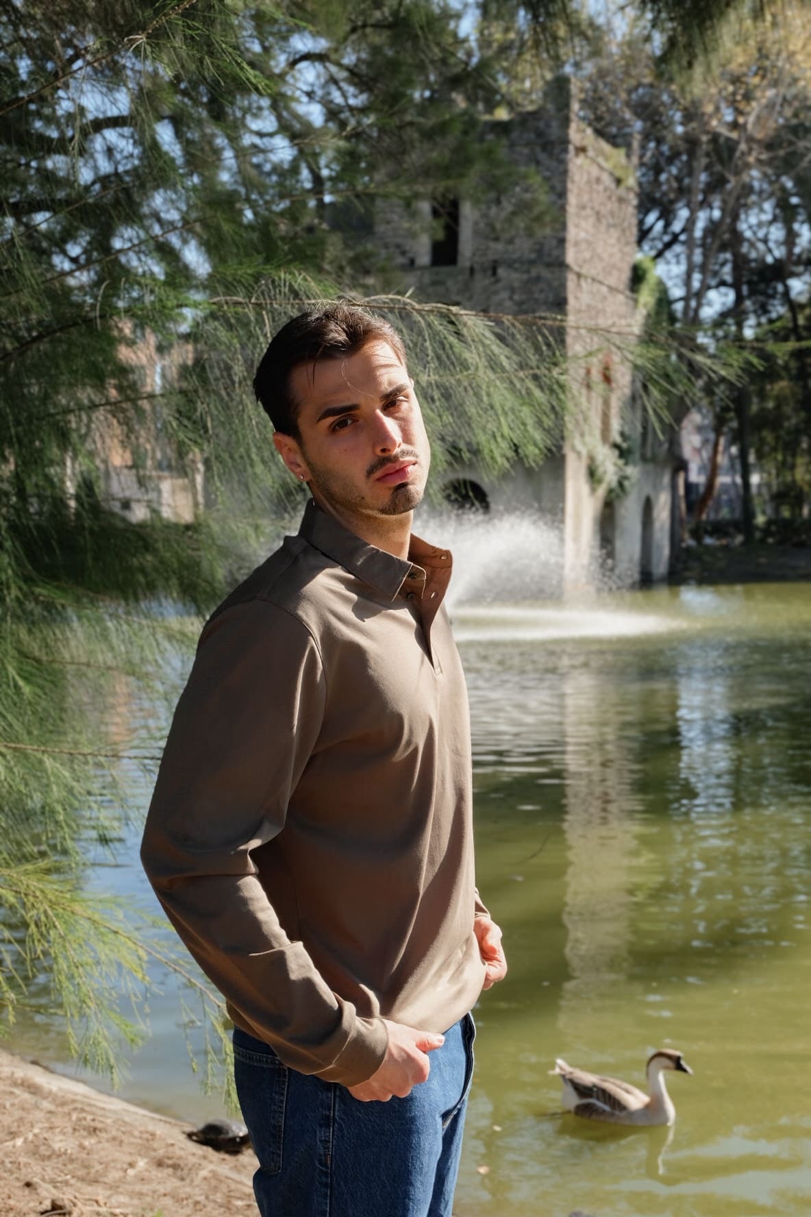 Polo in maglia in 100% cotone filo di Scozia Made in Italy maglieria Italiana