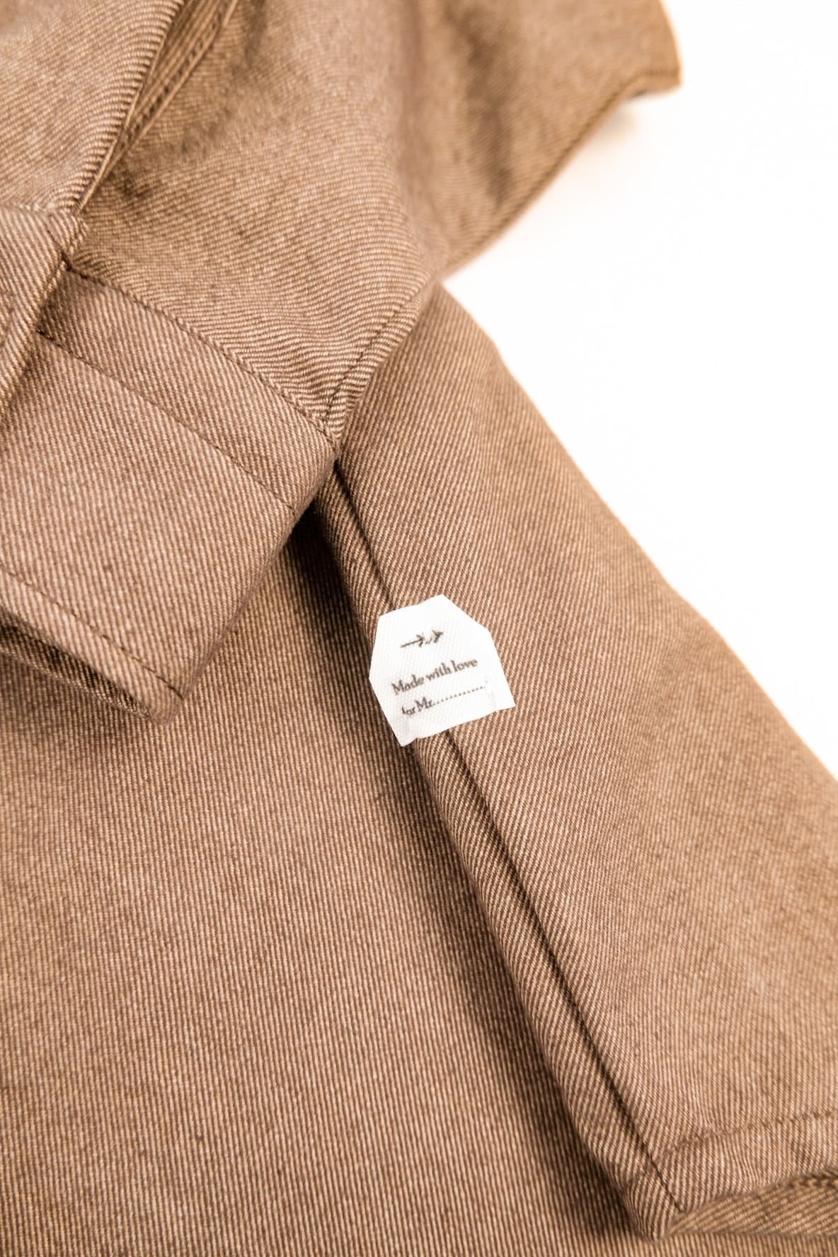 Overshirt di flanella da uomo made in italy beige