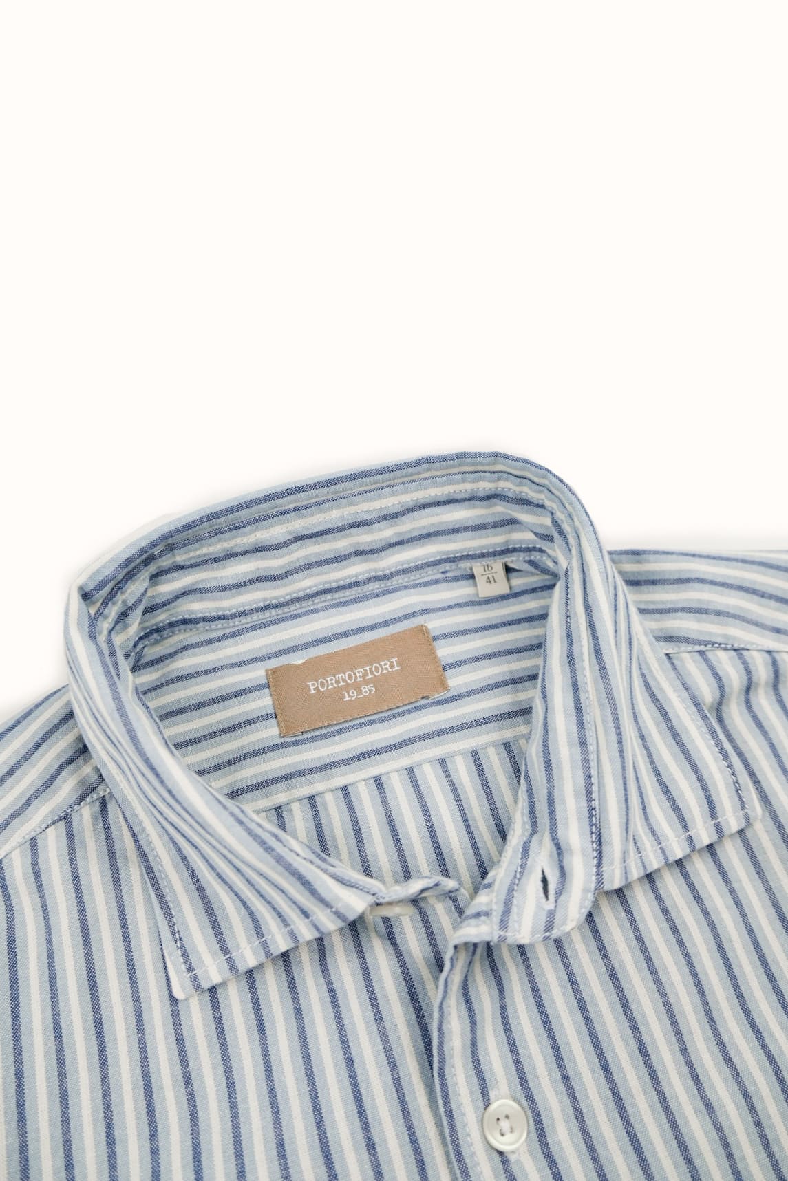 camicia italiana in oxford rigata di cotone da uomo made in italy