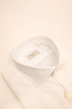 camicia classica bianca di cotone da uomo 