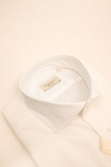 camicia classica bianca di cotone da uomo 