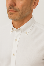 camicia collo botton down uomo made in italy oxford bianco