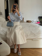 camicia da donna in oxford di cotone made in italy