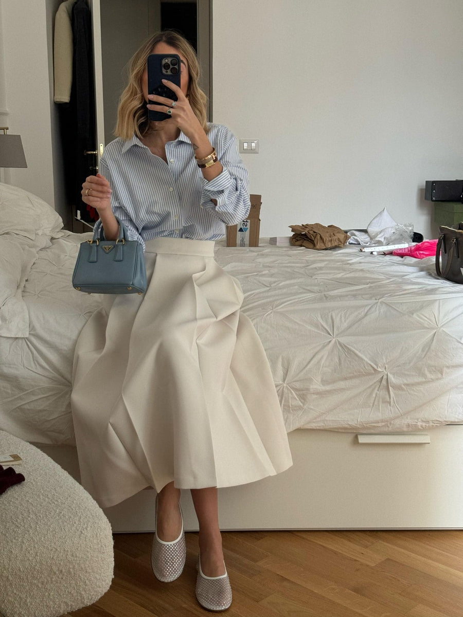 camicia da donna in oxford di cotone made in italy