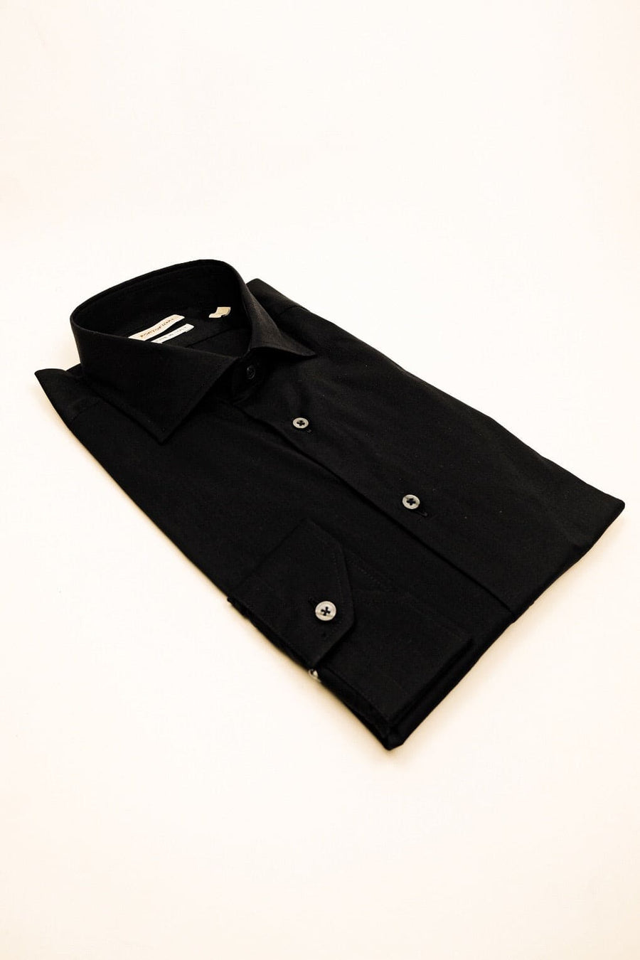 camicia da donna di cotone popeline nera made in italy