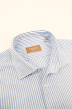 camicia da donna in oxford a righe made in italy