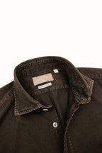 camicia da donna in gabardina di cotone made in italy