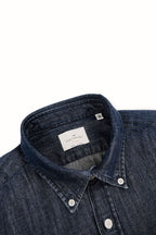 camicia italiana in denim di cotone da uomo made in italy portofiori
