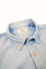 Camicia collo Botton down Tinta Unita Oxford azzurra