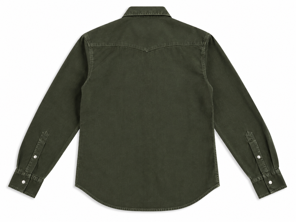camicia-texana-cotone-verde-dietro