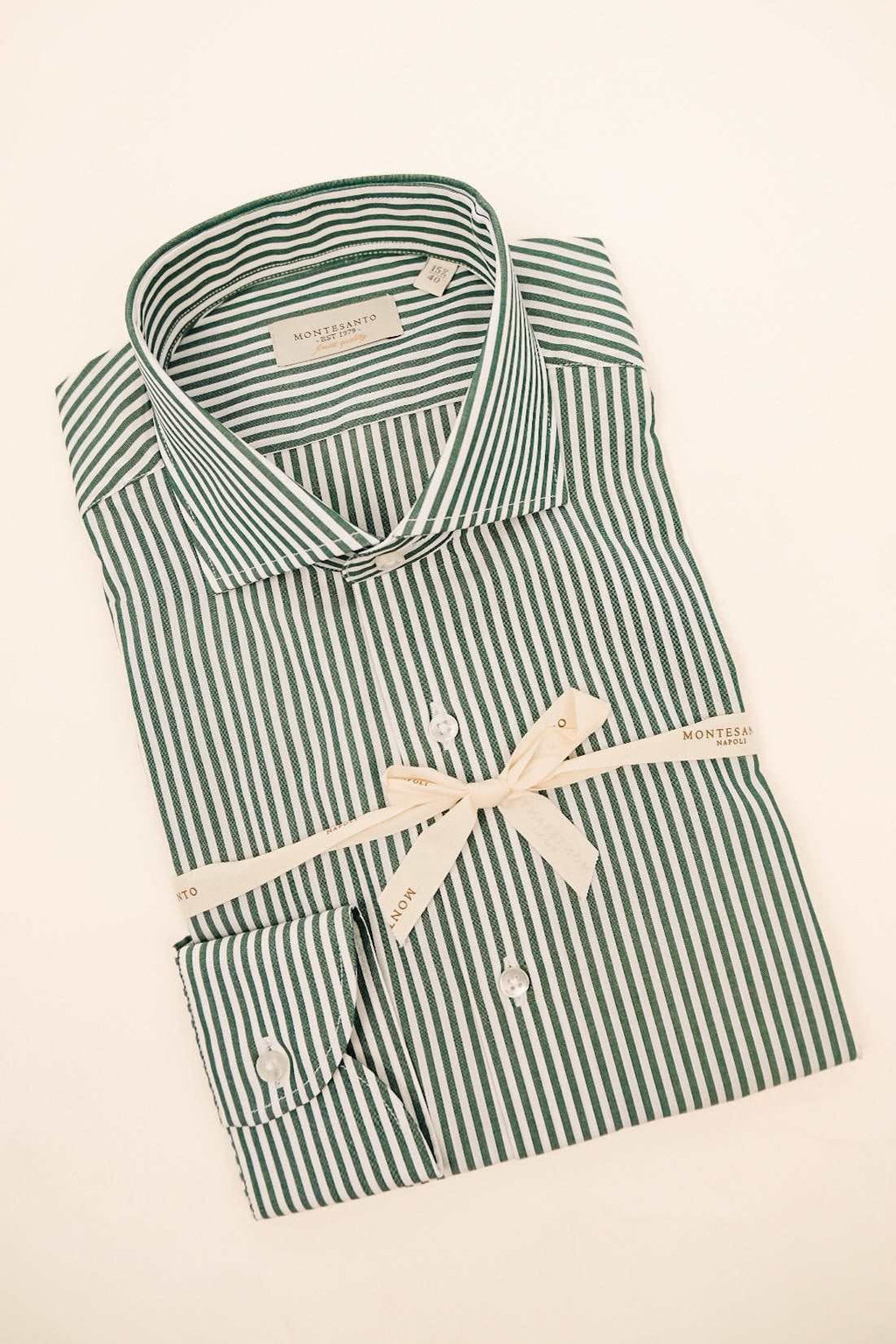 camicia classica italiana da uomo verde made in italy