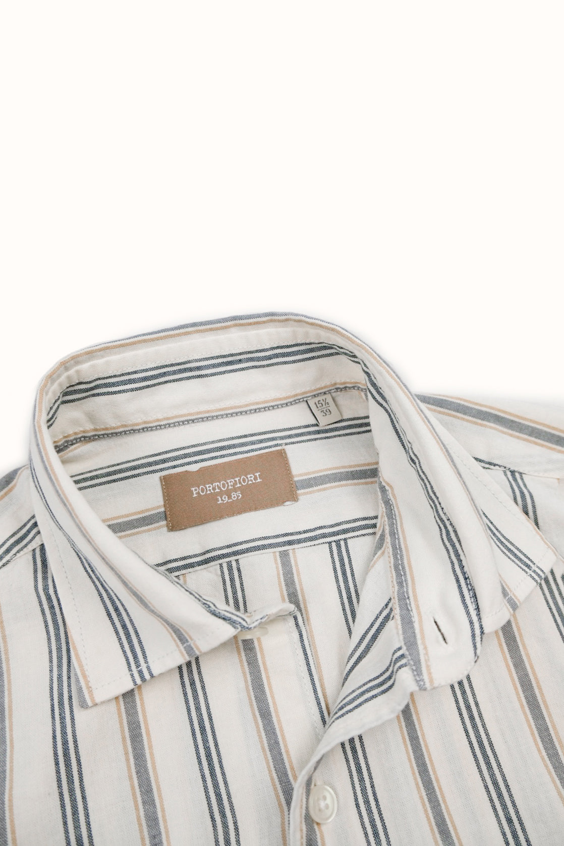 Camicia collo francese oxford fantasia rigata