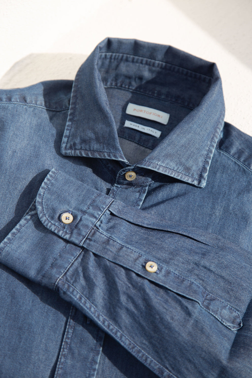 Camicia denim blu donna – 100% cotone