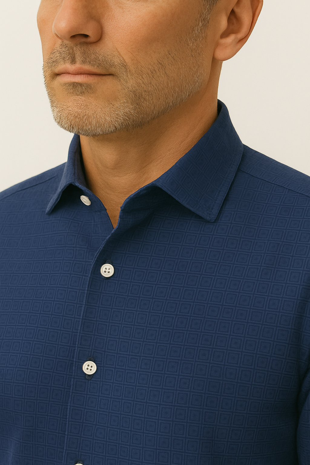 Camicia collo francese fantasia quadro