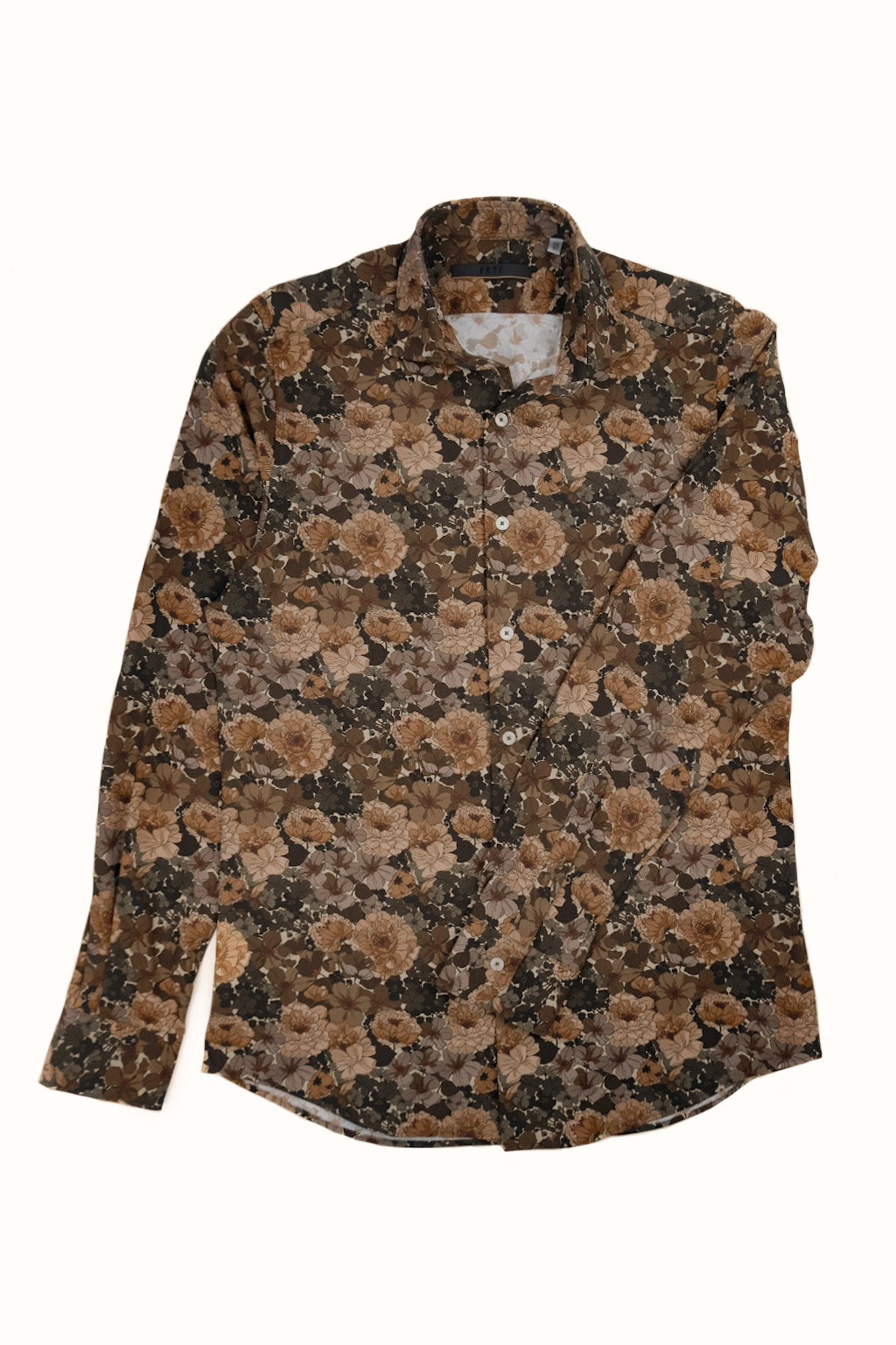 Camicia collo francese fantasia Popeline Tecnico