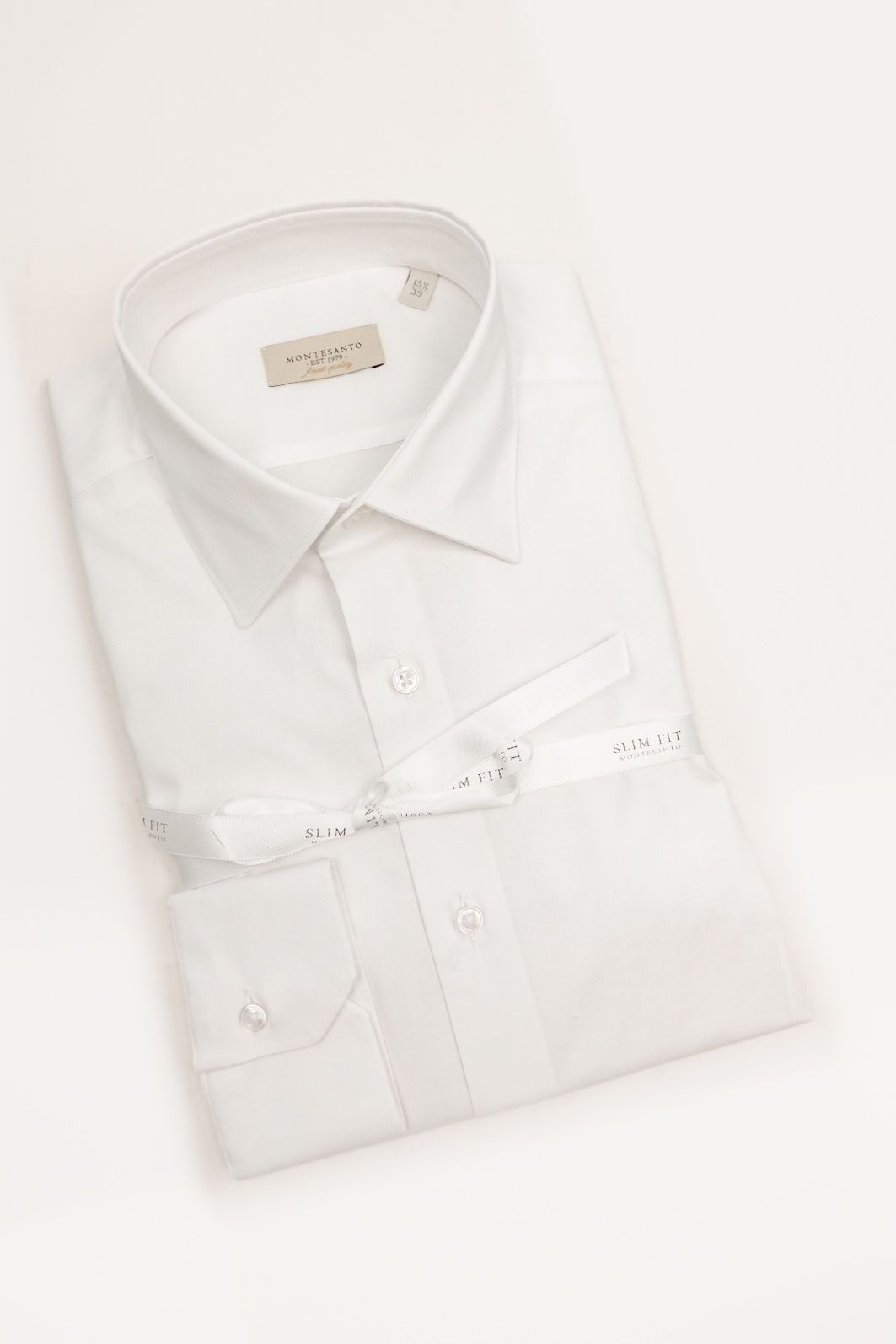 Camicia classica bianca uomo in cotone popeline elasticizzato