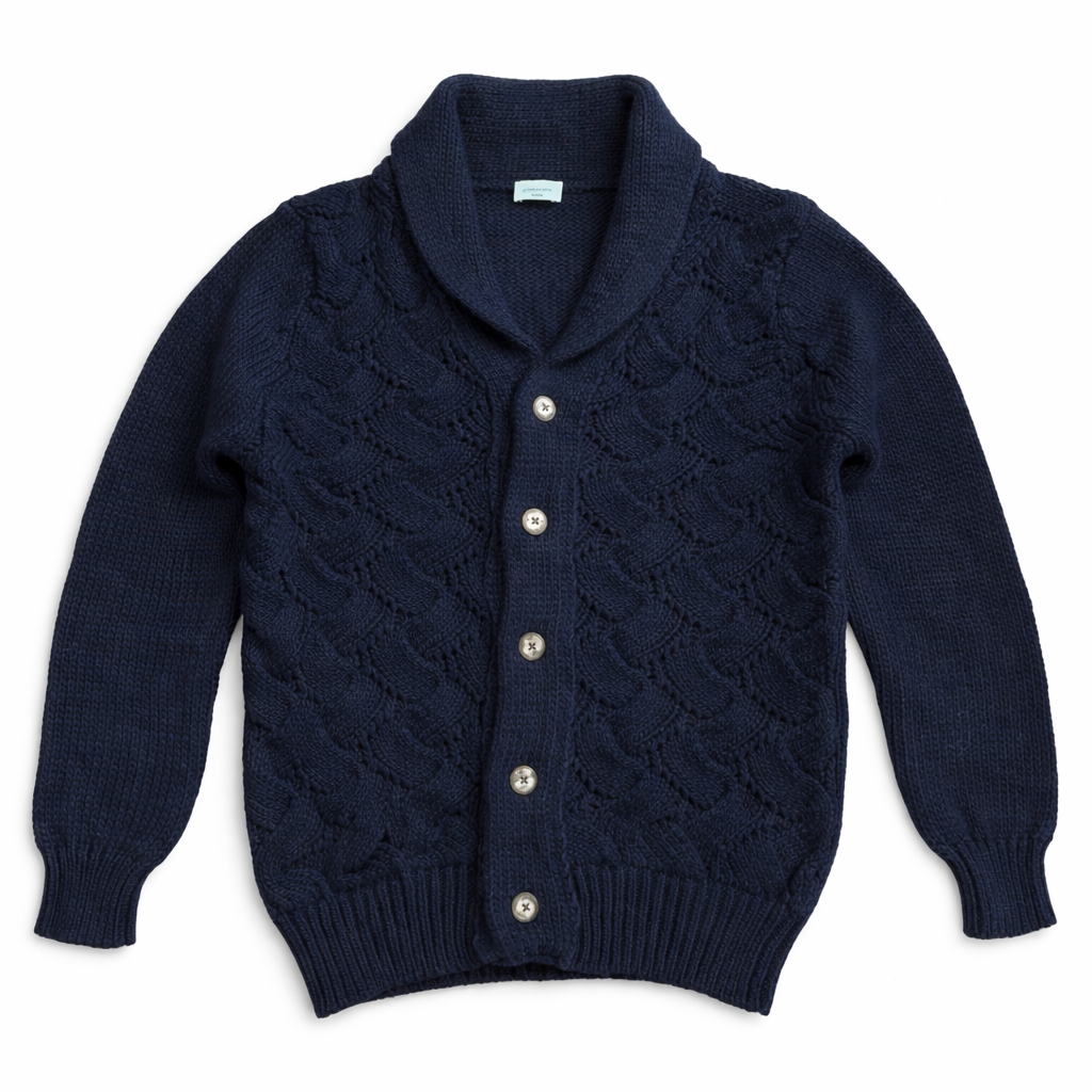 cardigan-maglione-intrecciato-uomo-made-in-italy-blu