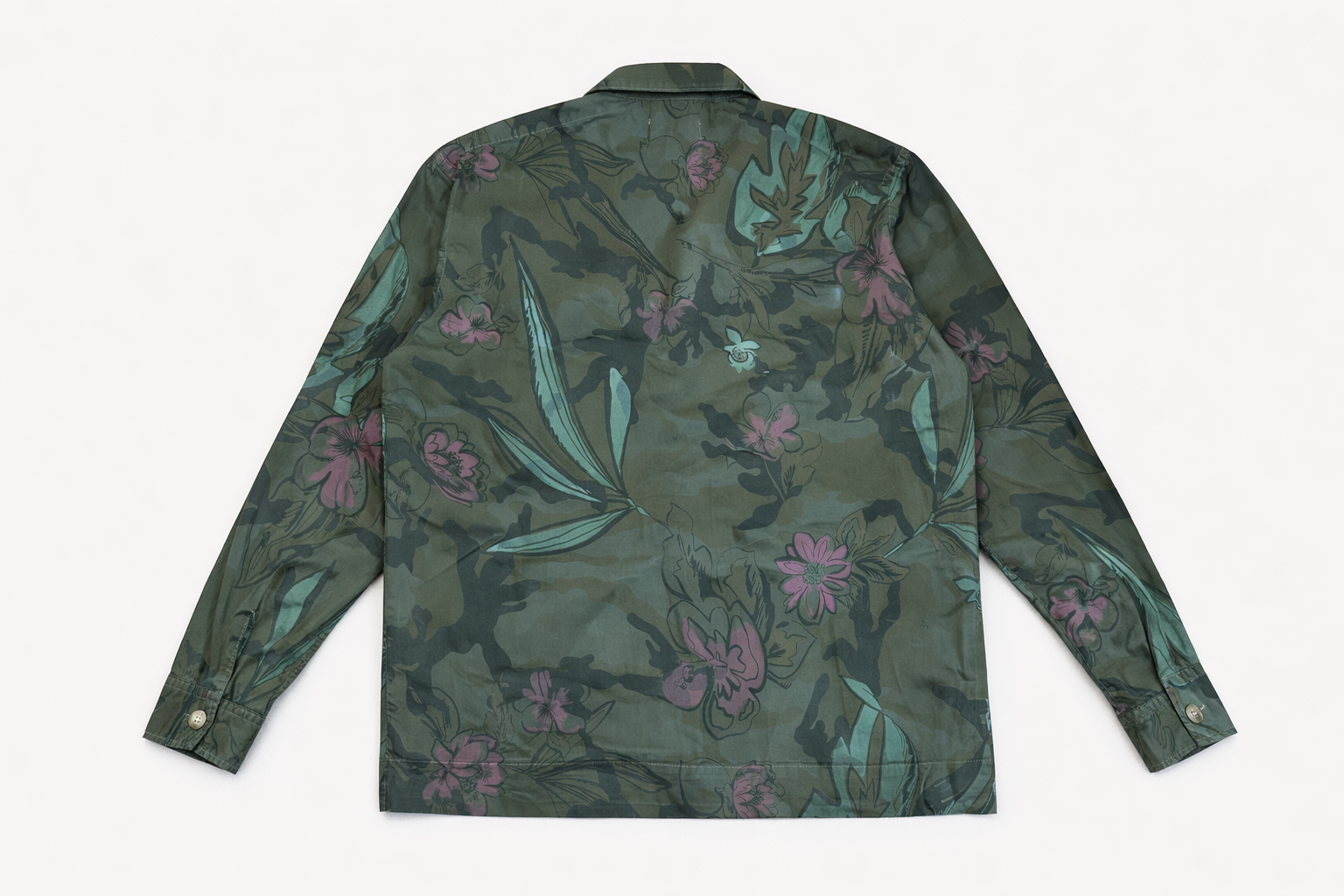 giacca-tela-di-cotone-verde-fiori-uomo-made-in-italy-dietro