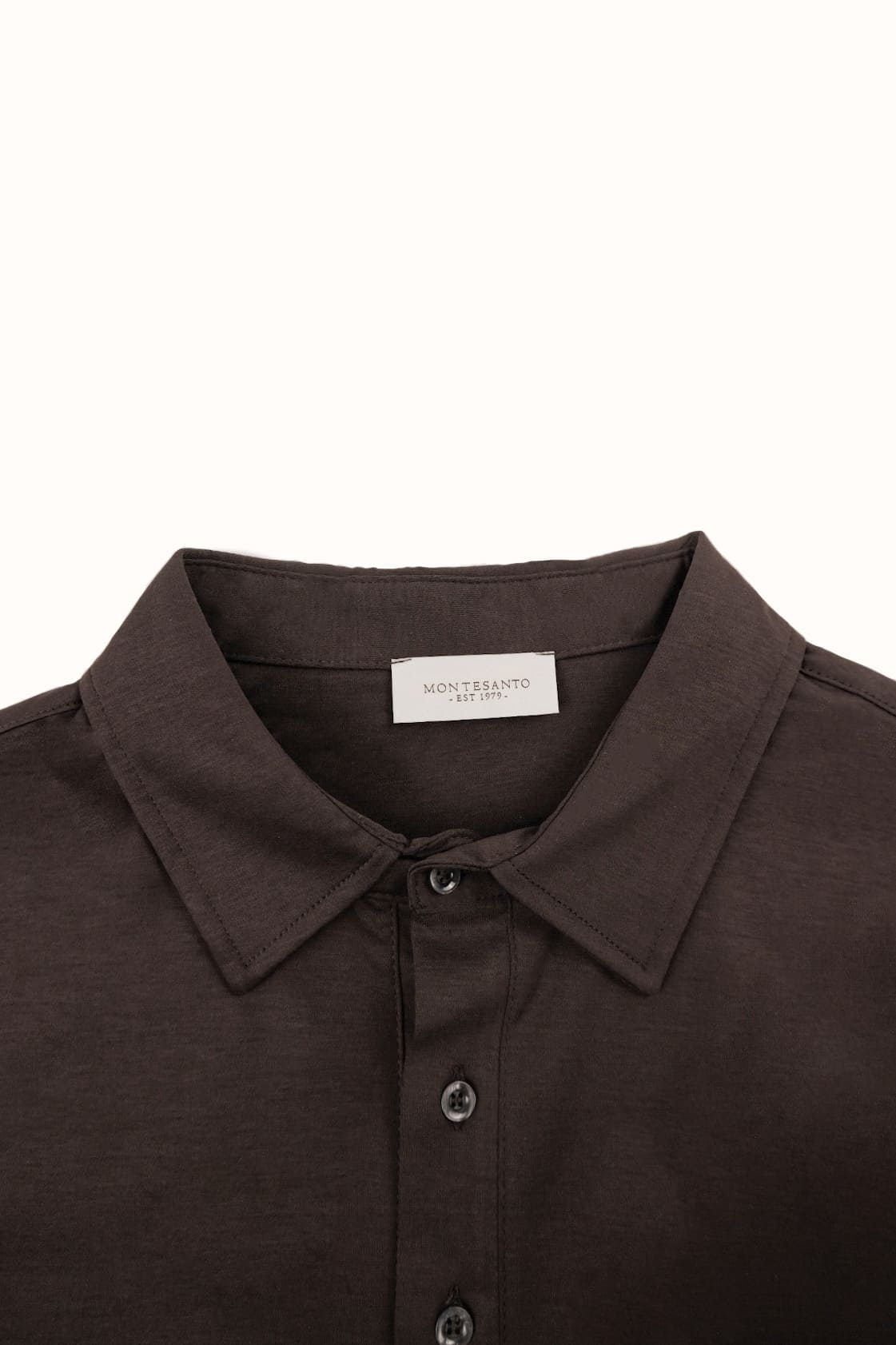 polo di cotone da uomo made in italy marrone