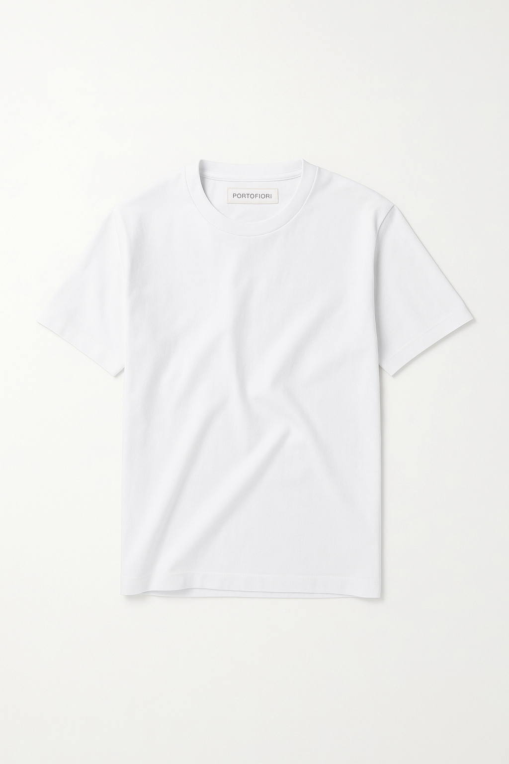 t shirt in maglia di cotone bianca da uomo made in italy