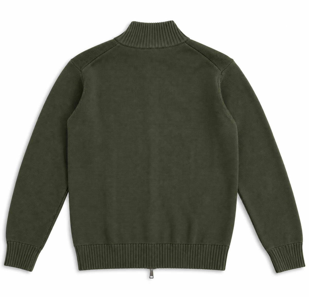 maglione-bomber-uomo-lana-cotone-verde-dietro