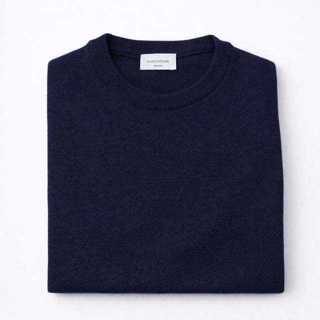 maglione-girocollo-blu-lana-cashmere-uomo-made-in-italy-piegato
