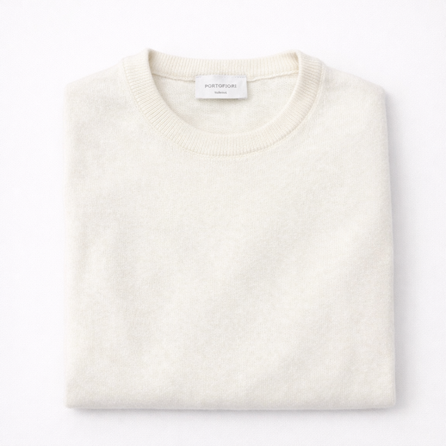 maglione-girocollo-panna-lana-cashmere-uomo-made-in-italy-piegato