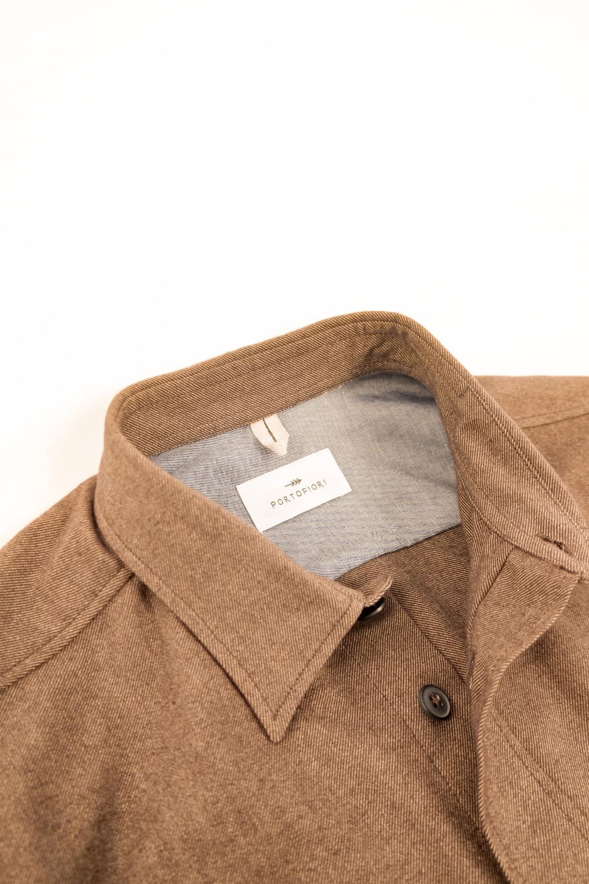 Overshirt di flanella da uomo made in italy