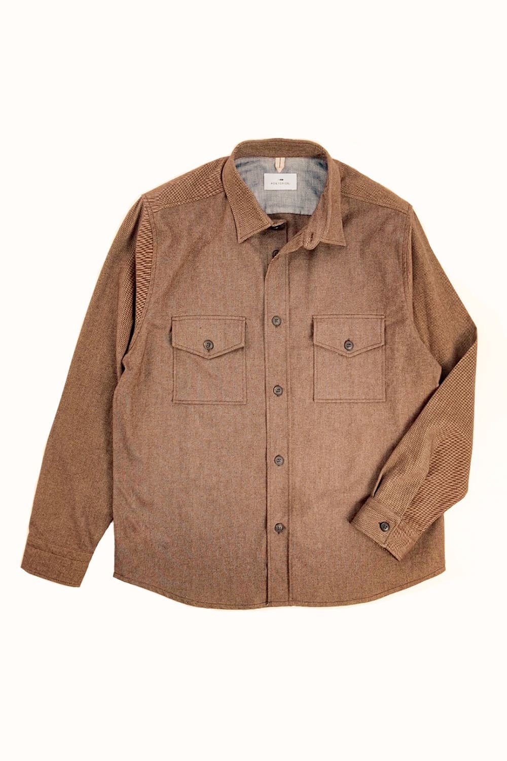 Overshirt di flanella da uomo made in italy