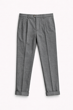 Pantalone in fustagno di lana grigio