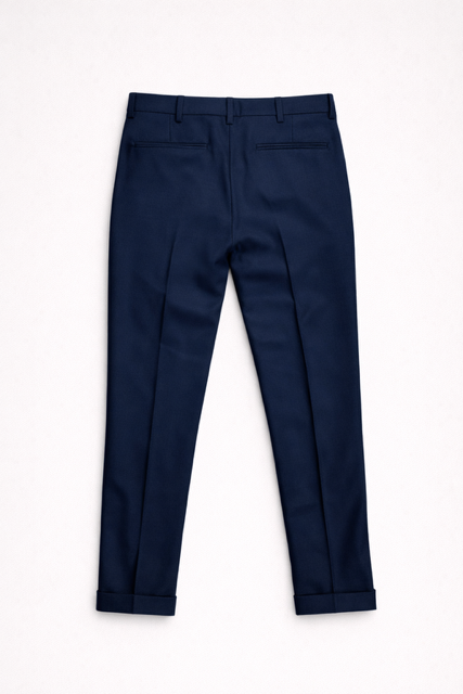 Pantalone in fresco lana blu