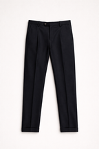 Pantalone in fresco lana nero