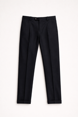 Pantalone in fresco lana nero