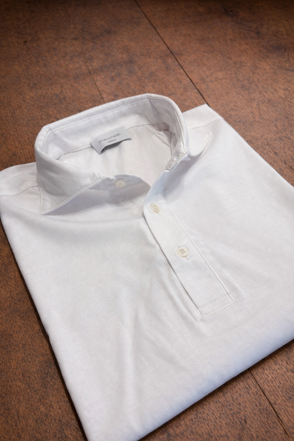 polo manica lunga in cotone da uomo made in italy