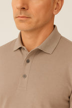 polo maglia di cotone supina beige da uomo made in italy portofiori
