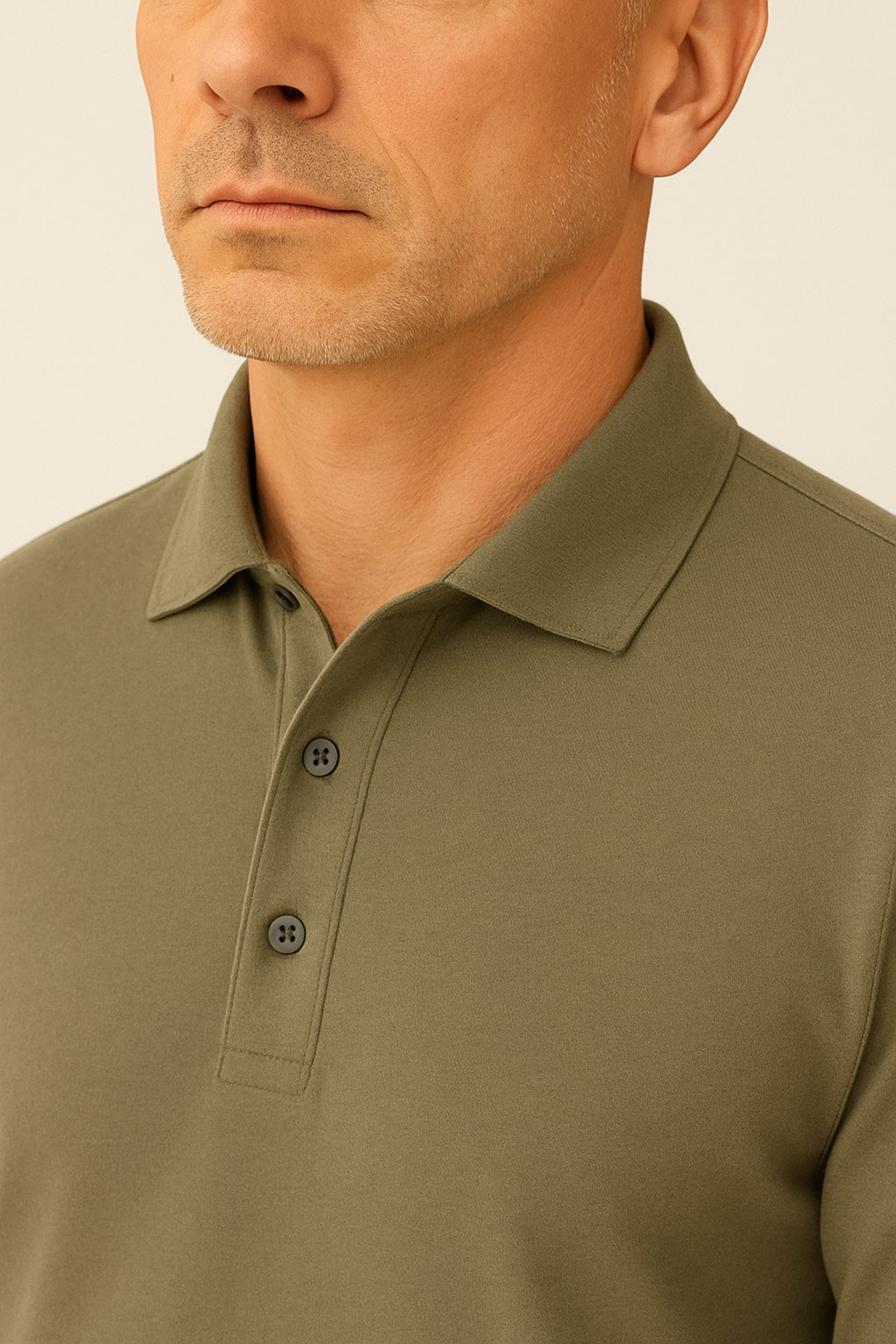 polo in maglia di cotone verde da uomo made in italy portofiori