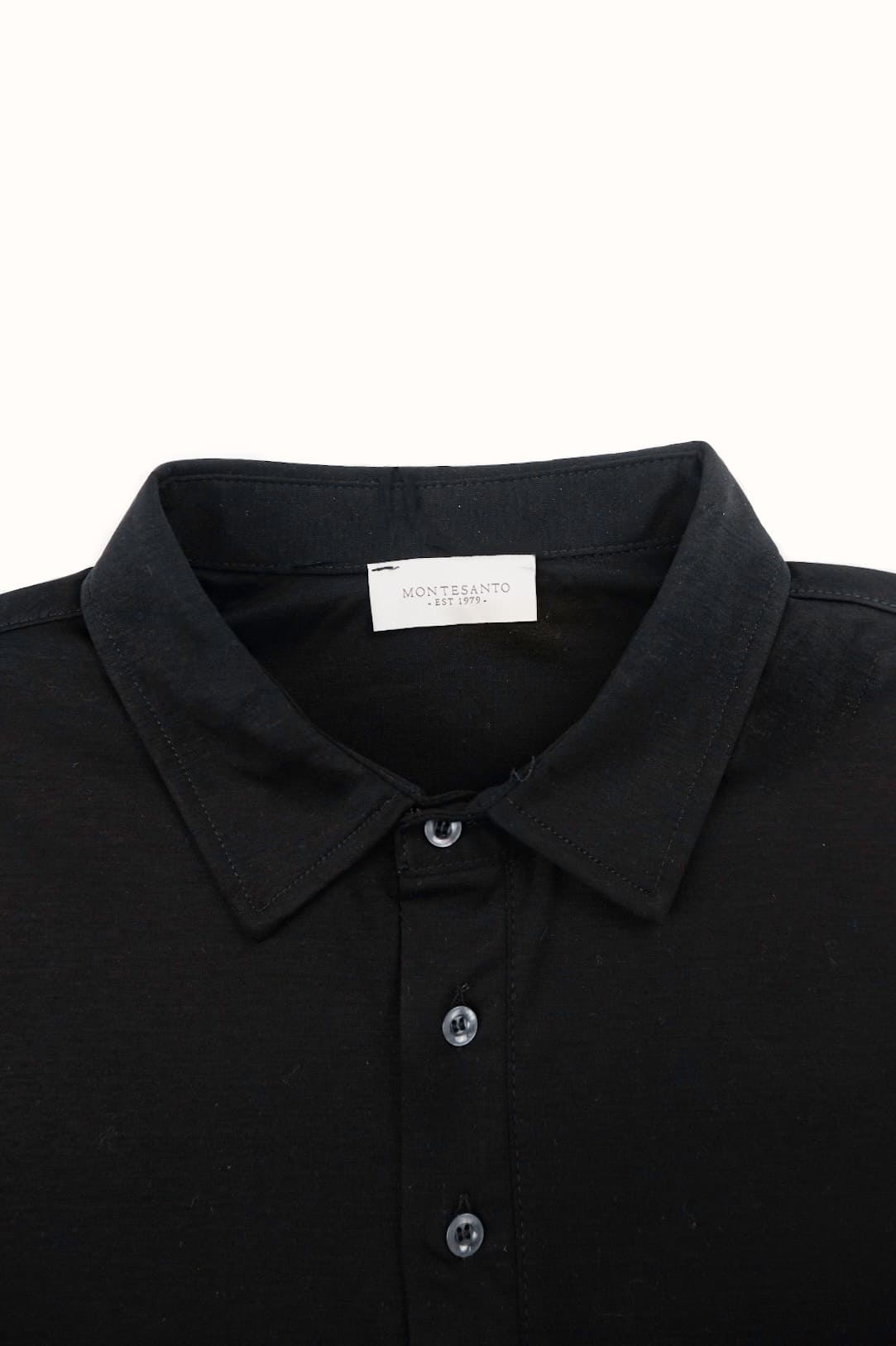 polo a tre di cotone in maglia da uomo made in italy