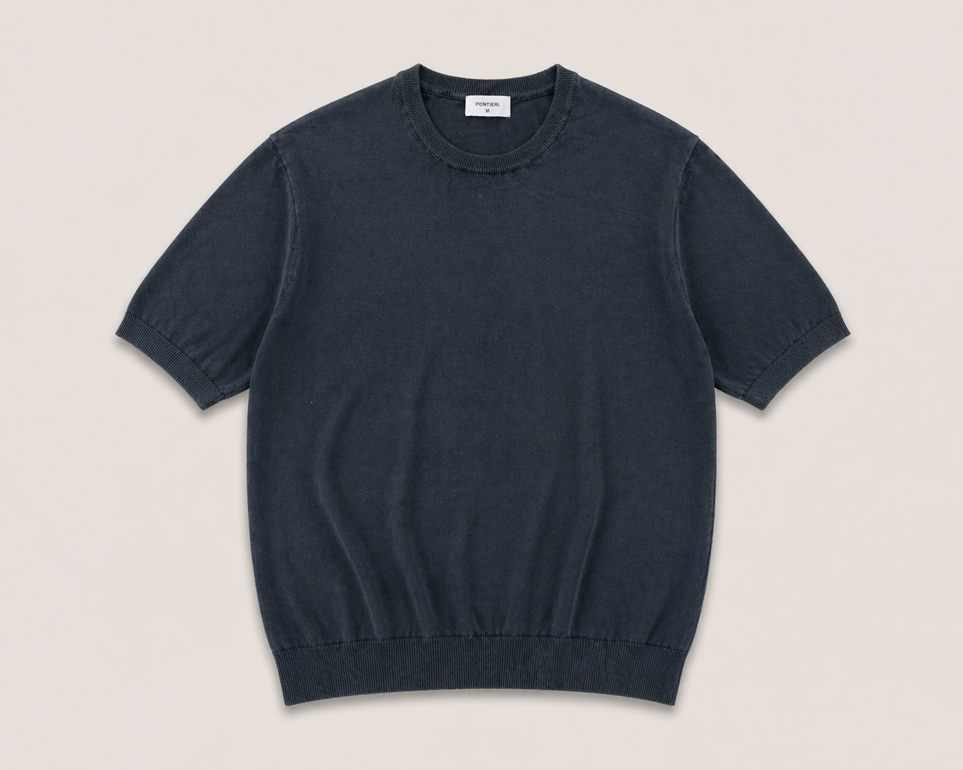 T-Shirt in Maglia di Cotone delavato