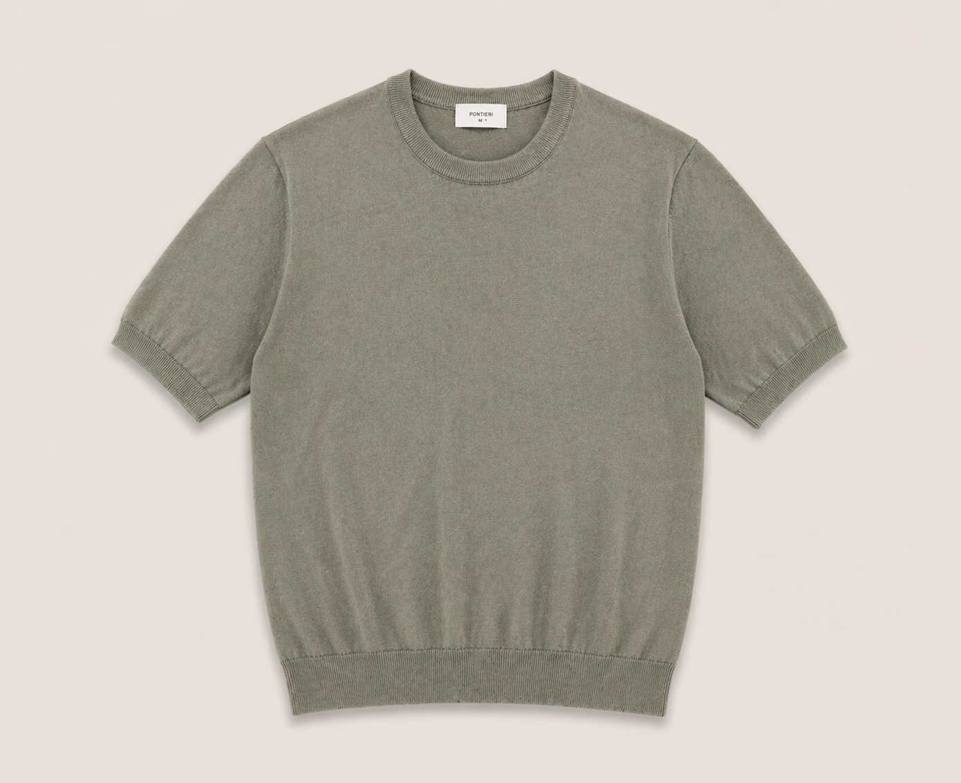 T-Shirt in Maglia di Cotone delavato